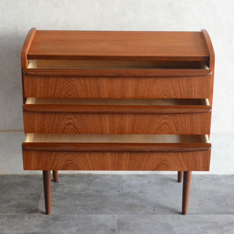 デンマーク ヴィンテージ チークチェスト3段　6-16