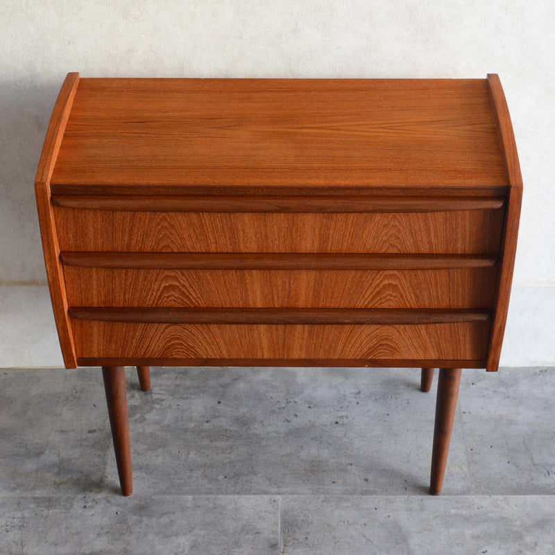 デンマーク ヴィンテージ チークチェスト3段　6-16