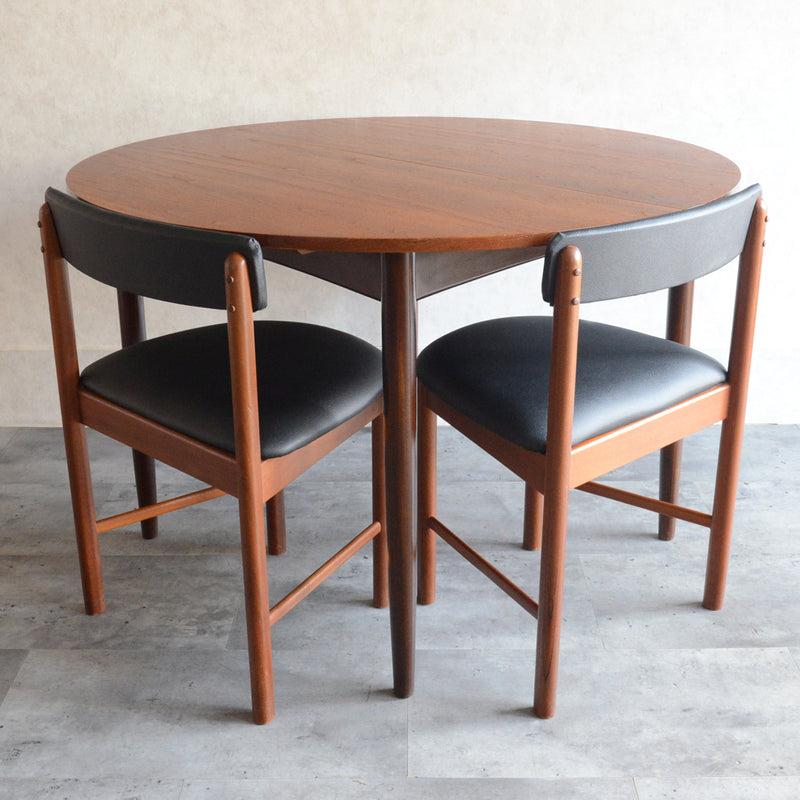 G-PLAN ジープラン コンパクト ラウンドテーブル 103(天板剥離再塗装/エクステンション）