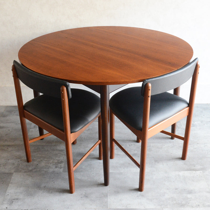 G-PLAN ジープラン コンパクト ラウンドテーブル 103(天板剥離再塗装/エクステンション）