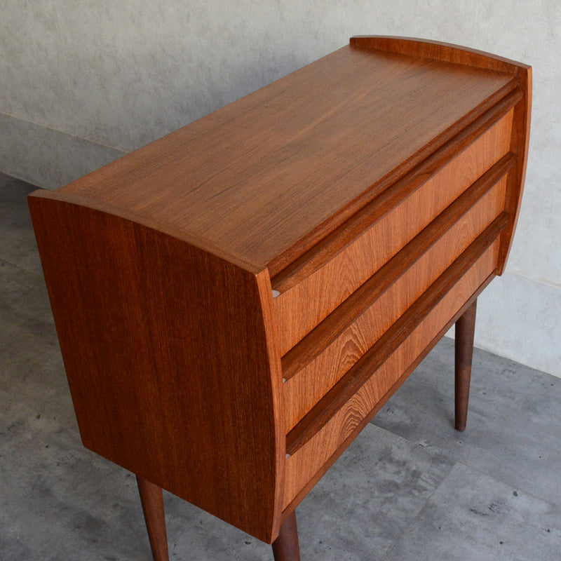 デンマーク ヴィンテージ チークチェスト3段　6-16