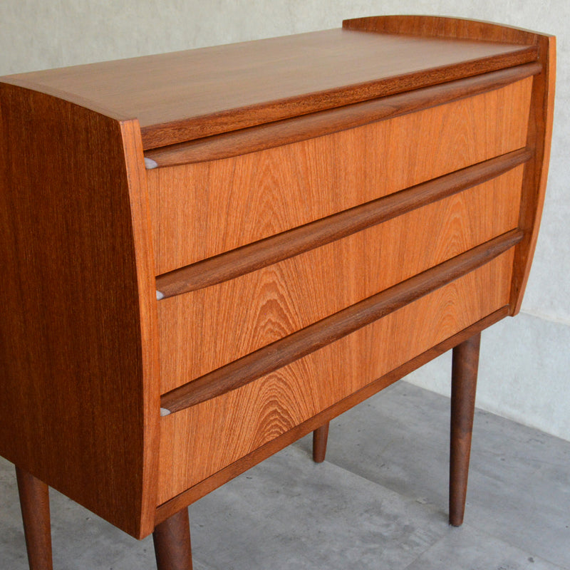 デンマーク ヴィンテージ チークチェスト3段　6-16