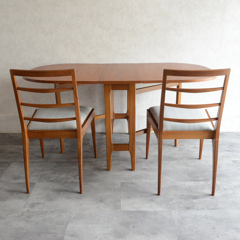 Ｌ様見学予約商品 ミッドセンチュリーチーク　ゲートレッグダイニングテーブル 47(オーバル）