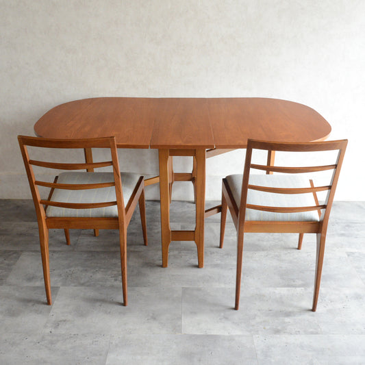 Ｌ様見学予約商品 ミッドセンチュリーチーク　ゲートレッグダイニングテーブル 47(オーバル）