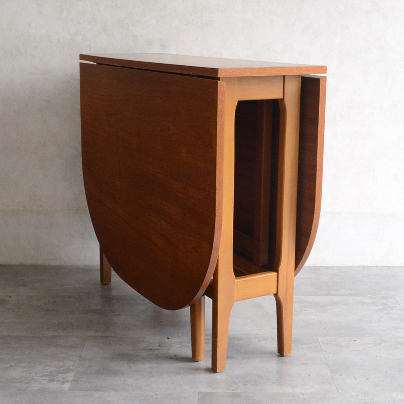 Ｌ様見学予約商品 ミッドセンチュリーチーク　ゲートレッグダイニングテーブル 47(オーバル）