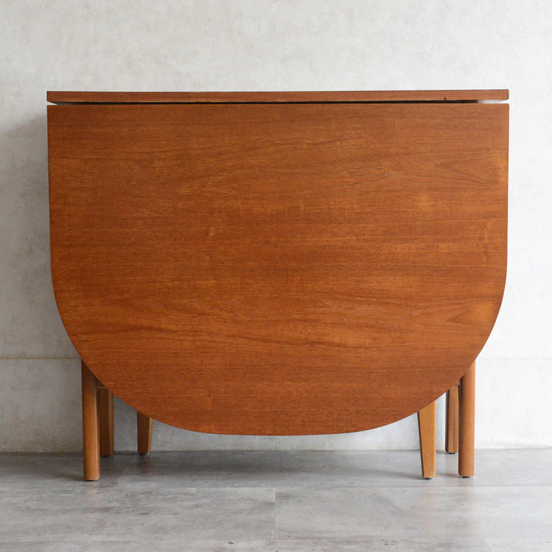 Ｌ様見学予約商品 ミッドセンチュリーチーク　ゲートレッグダイニングテーブル 47(オーバル）