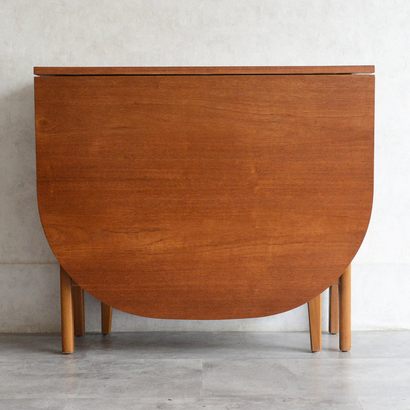 Ｌ様見学予約商品 ミッドセンチュリーチーク　ゲートレッグダイニングテーブル 47(オーバル）