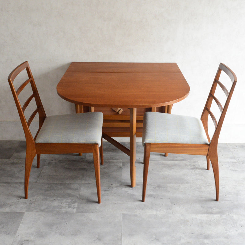 Ｌ様見学予約商品 ミッドセンチュリーチーク　ゲートレッグダイニングテーブル 47(オーバル）