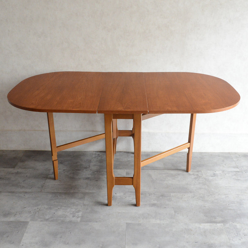 Ｌ様見学予約商品 ミッドセンチュリーチーク　ゲートレッグダイニングテーブル 47(オーバル）