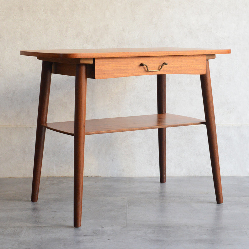 デンマーク ヴィンテージ　サイドテーブル(抽斗付) 6-20