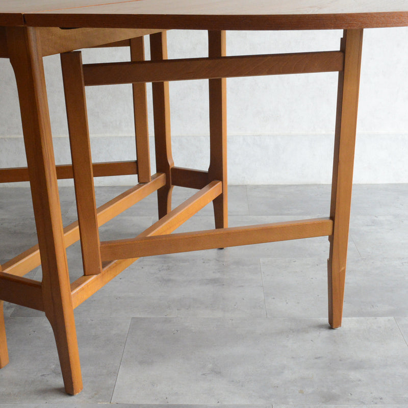 Ｌ様見学予約商品 ミッドセンチュリーチーク　ゲートレッグダイニングテーブル 47(オーバル）