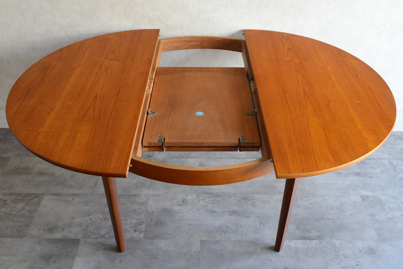 I 様ご予約商品（脚カット費用込）　Nathan ネイサン エクステンション ラウンド ダイニングテーブル 102(天板剥離再塗装済）