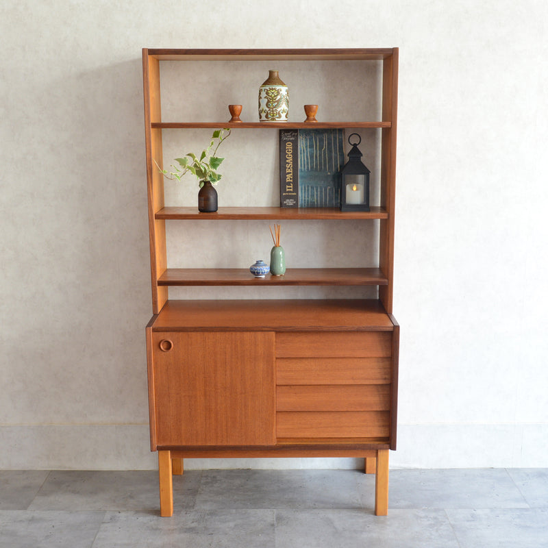 デンマーク ヴィンテージ オープンキャビネット 5-42(抽斗付）