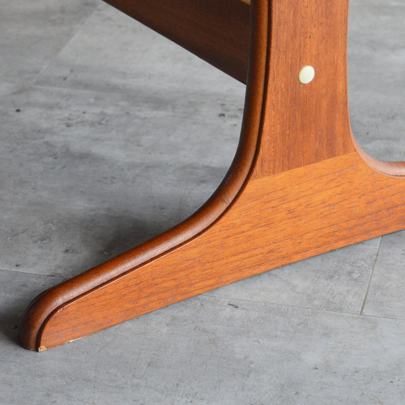 ミッドセンチュリー ヴィンテージ　オーバル ローテーブル 51(天板剥離再塗装済）