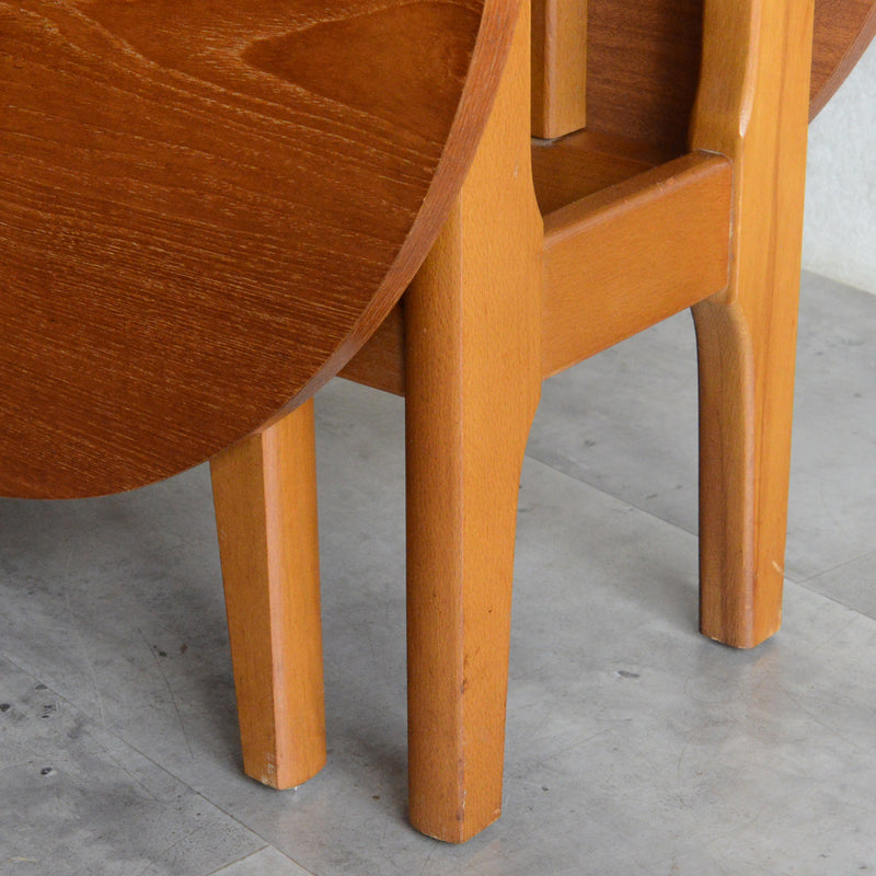 Ｌ様見学予約商品 ミッドセンチュリーチーク　ゲートレッグダイニングテーブル 47(オーバル）