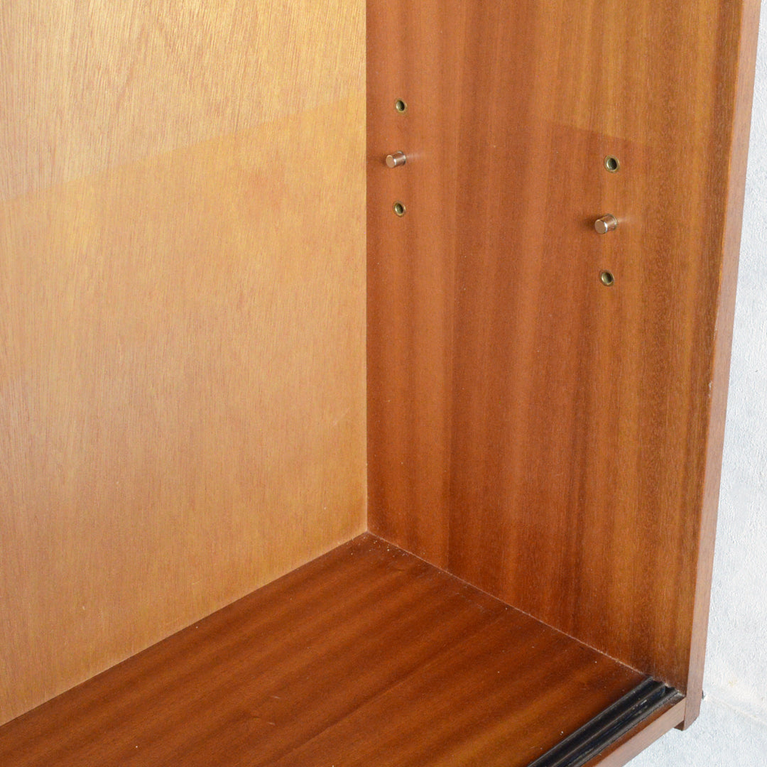 ミッドセンチュリー ヴィンテージ　チーク ガラスキャビネット 97