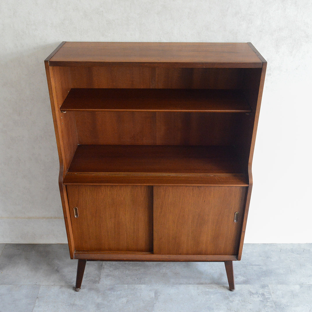 イギリス ヴィンテージ Beautility ガラスキャビネット ビューロー付