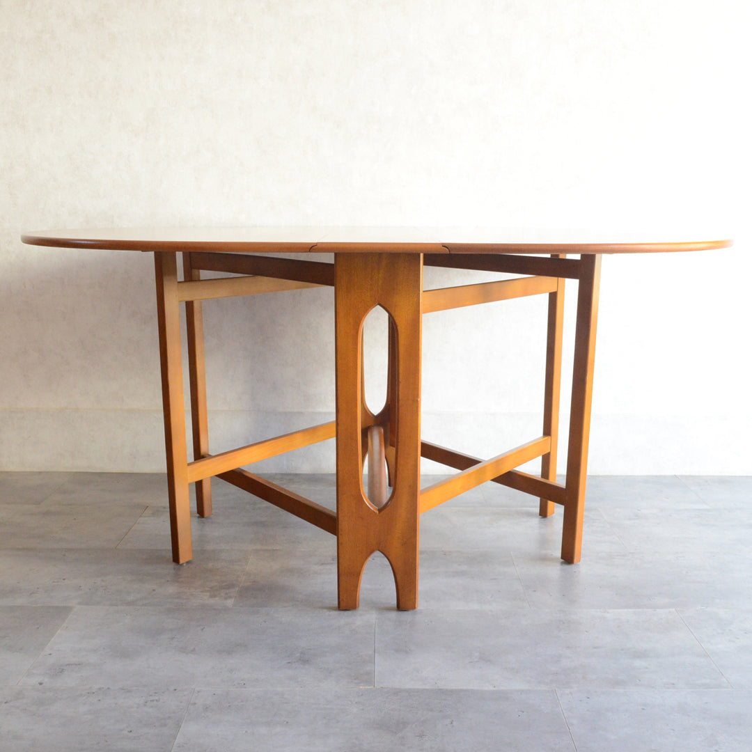 Jentique ジェンティーク　ゲートレッグテーブル 50（オーバル・天板剝離再塗装済）