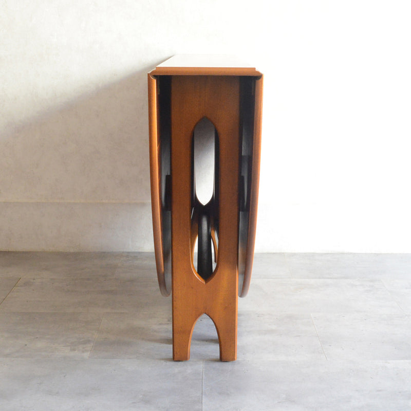 Jentique ジェンティーク　ゲートレッグテーブル 50（オーバル・天板剝離再塗装済）