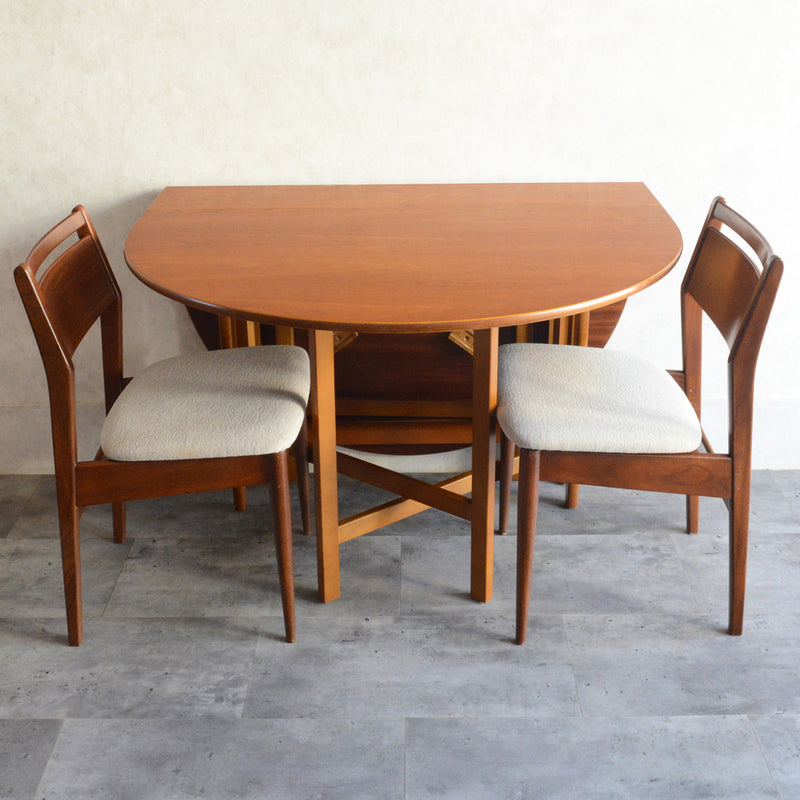 Jentique ジェンティーク　ゲートレッグテーブル 50（オーバル・天板剝離再塗装済）