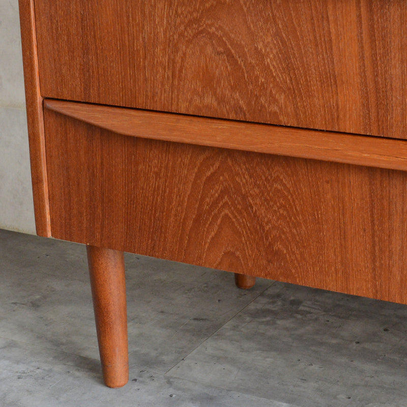 デンマークヴィンテージ  チーク３段チェスト(鍵付）6-95