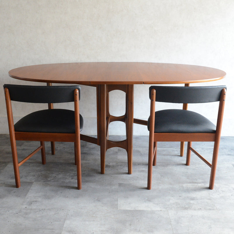 Nathan ネイサン ゲートレッグ ダイニングテーブル 100(オーバル・天板剝離再塗装済）