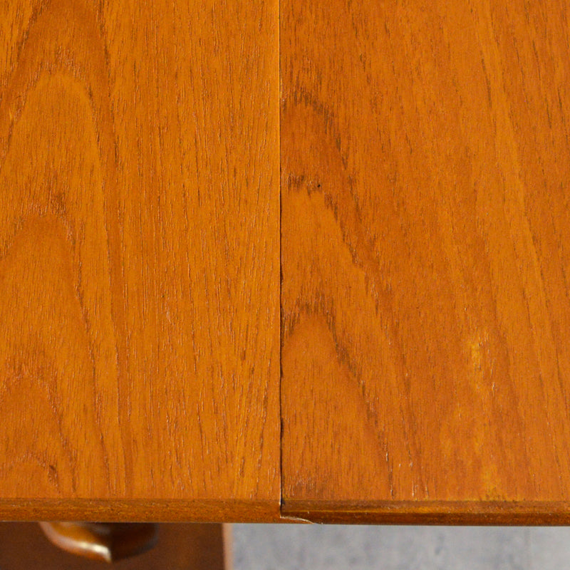 Jentique ジェンティーク　ゲートレッグテーブル 50（オーバル・天板剝離再塗装済）