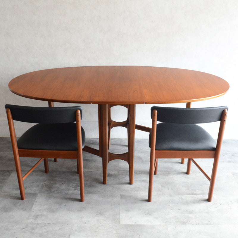 Nathan ネイサン ゲートレッグ ダイニングテーブル 100(オーバル・天板剝離再塗装済）