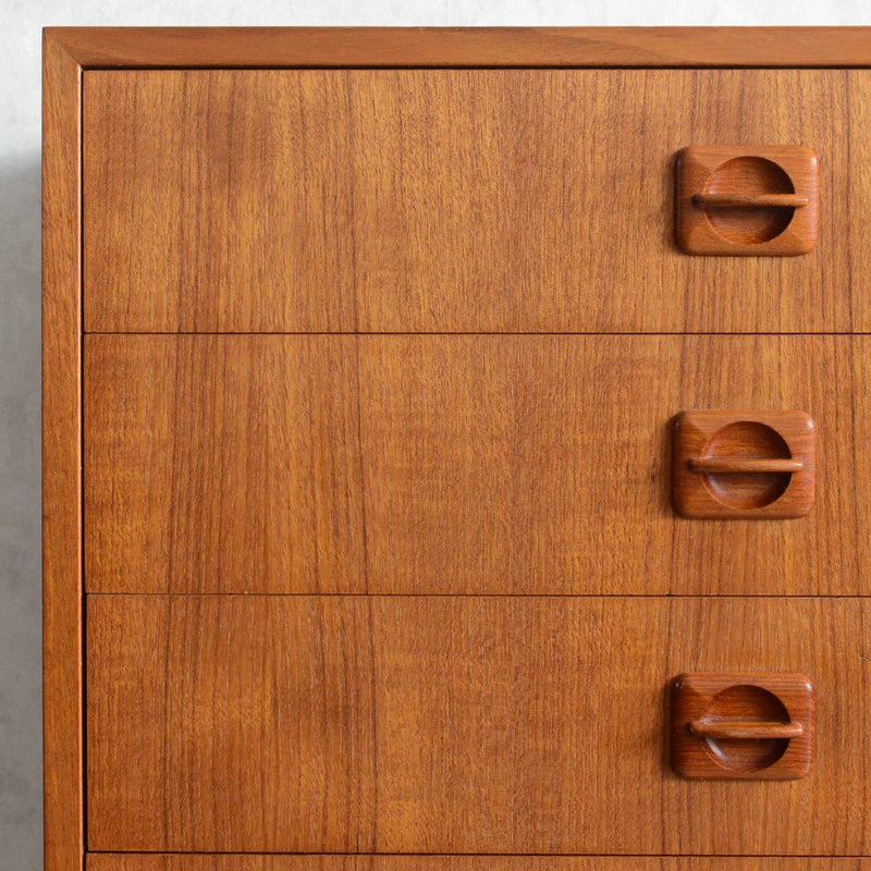 デンマーク ヴィンテージ  チーク チェスト 5段  6-15(ウッドオイル仕上）