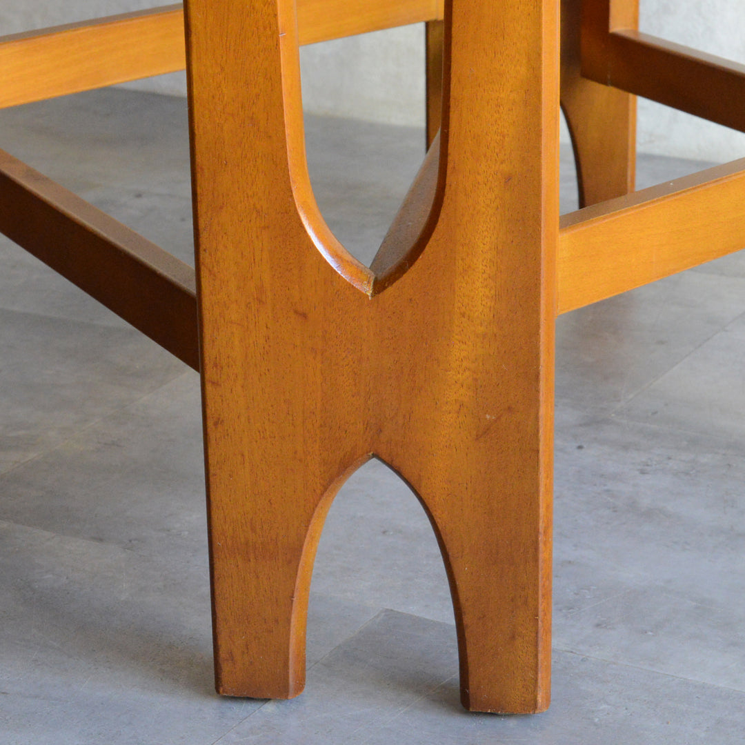 Jentique ジェンティーク　ゲートレッグテーブル 50（オーバル・天板剝離再塗装済）