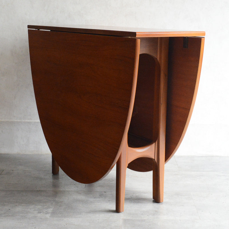 Nathan ネイサン ゲートレッグ ダイニングテーブル 100(オーバル・天板剝離再塗装済）