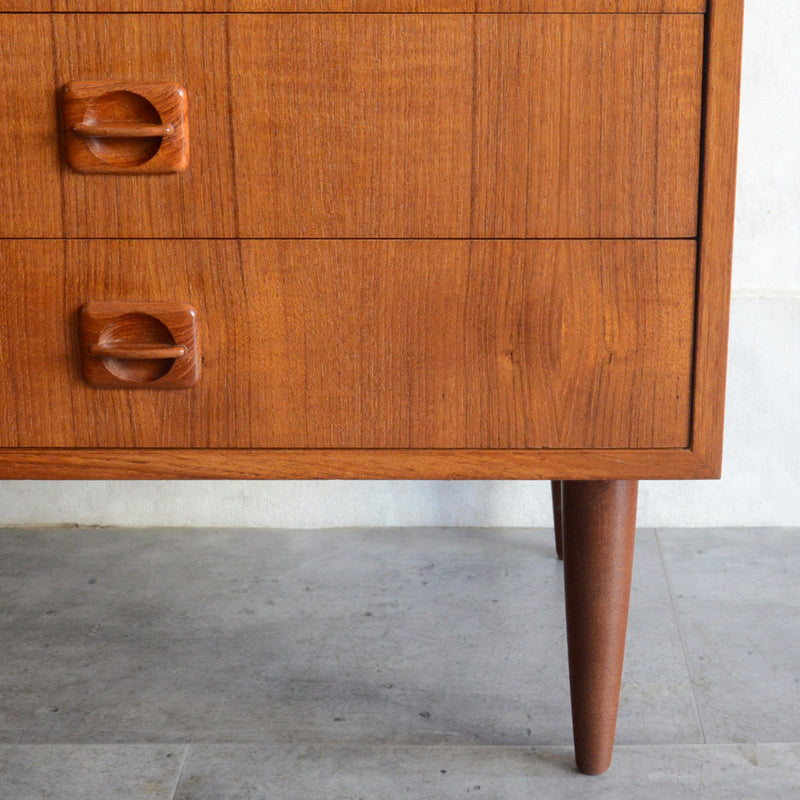 デンマーク ヴィンテージ  チーク チェスト 5段  6-15(ウッドオイル仕上）