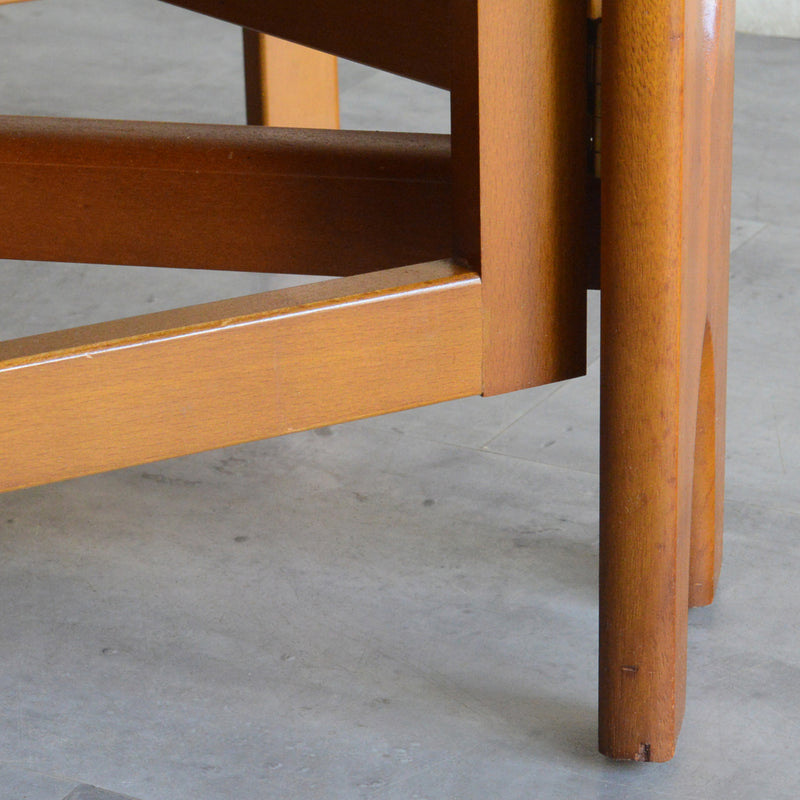 Jentique ジェンティーク　ゲートレッグテーブル 50（オーバル・天板剝離再塗装済）