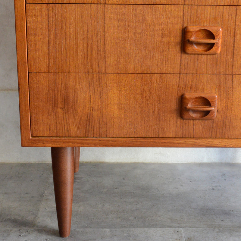 デンマーク ヴィンテージ  チーク チェスト 5段  6-15(ウッドオイル仕上）