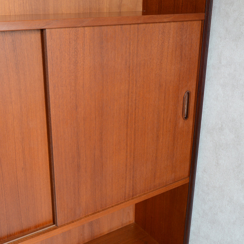 デンマーク ヴィンテージ　木扉付チークシェルフ5-10（オイル仕上）