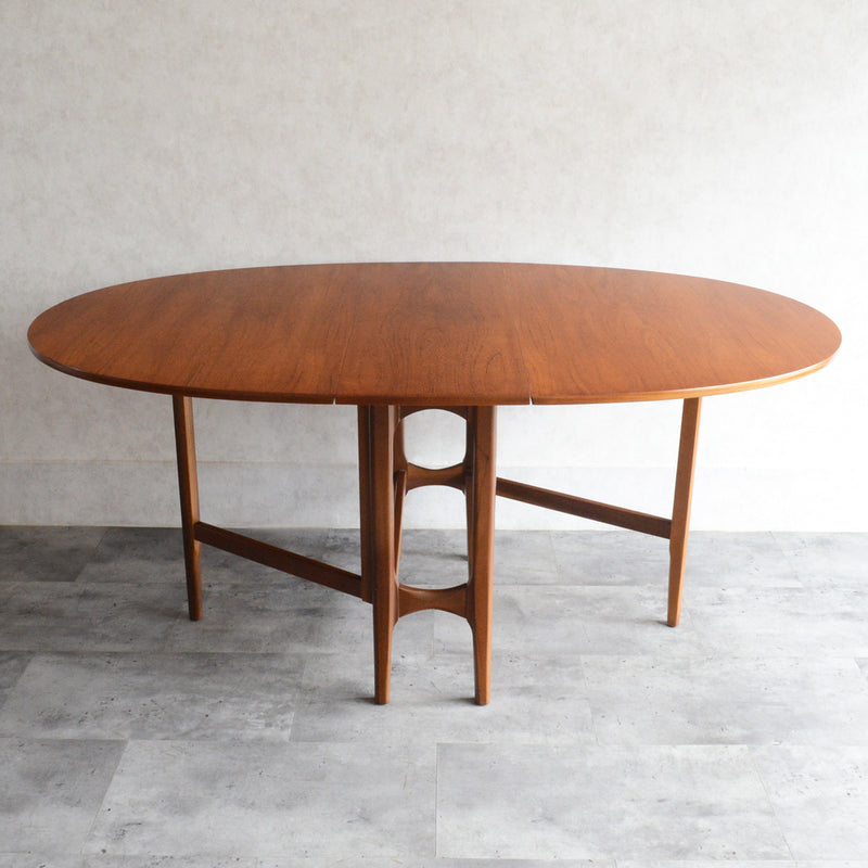 Nathan ネイサン ゲートレッグ ダイニングテーブル 100(オーバル・天板剝離再塗装済）