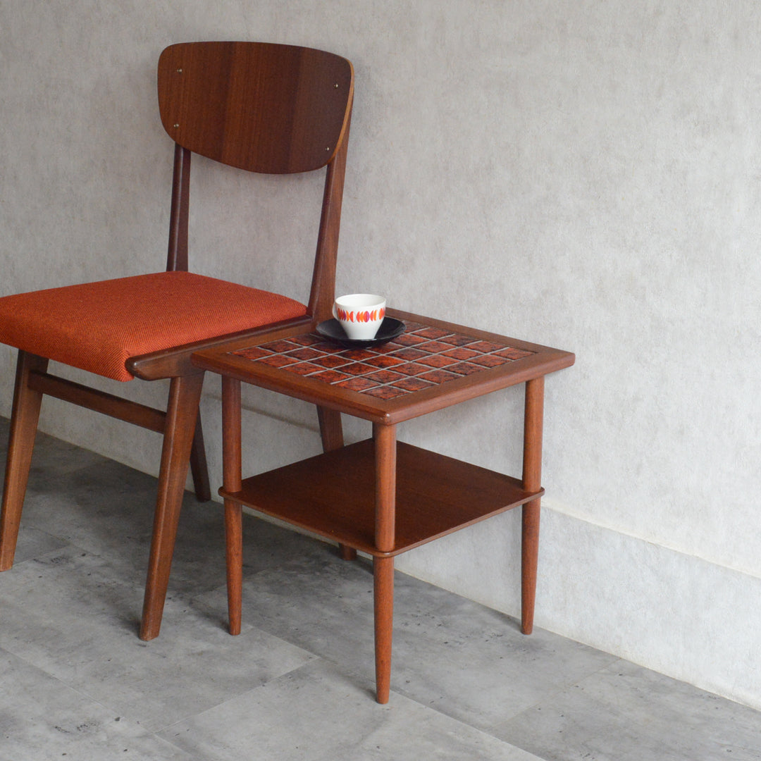 【良品】デンマーク 八角形サイドテーブル チーク 良品】デンマーク 八角形サイドテーブル チーク