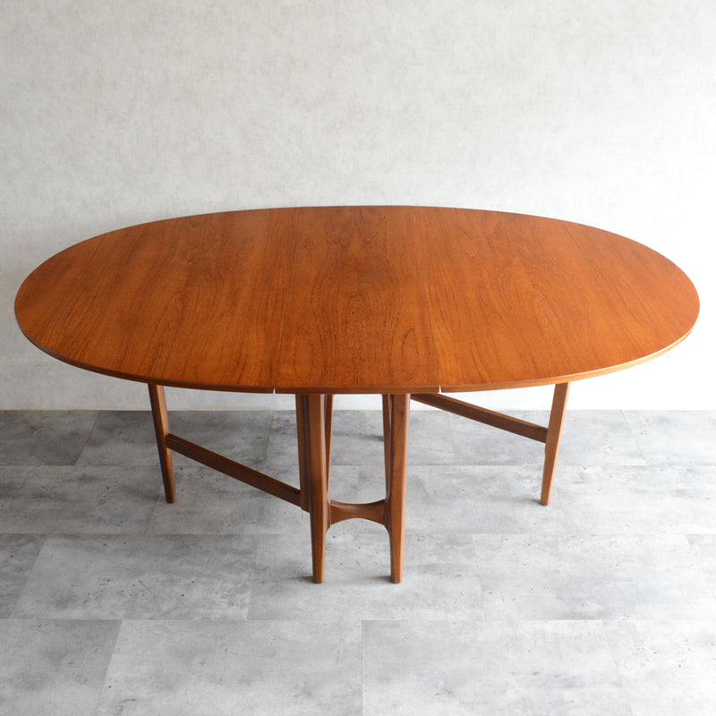 Nathan ネイサン ゲートレッグ ダイニングテーブル 100(オーバル・天板剝離再塗装済）