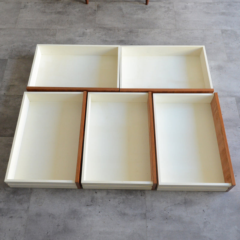 デンマーク ヴィンテージ  チーク チェスト 5段  6-15(ウッドオイル仕上）