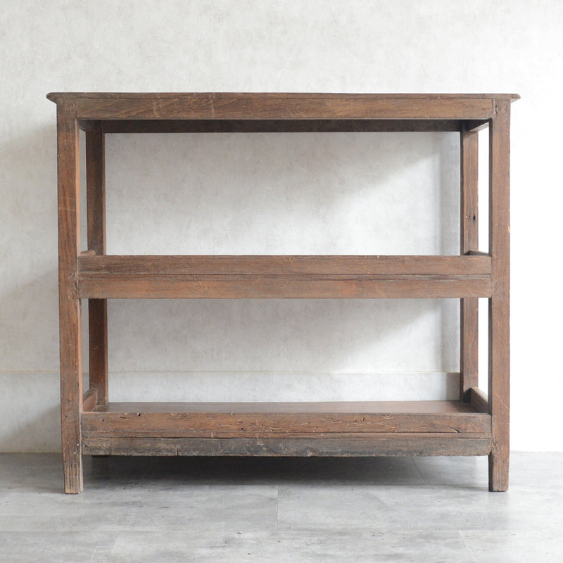 ヴィンテージ 無垢チーク　２段シェルフ　07