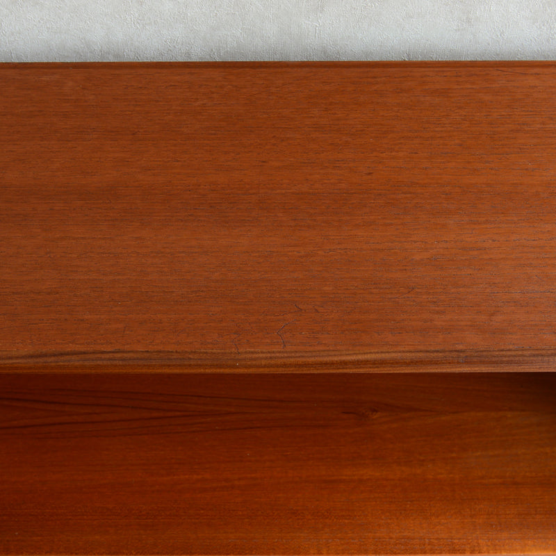 デンマーク ヴィンテージ　木扉付チークシェルフ5-10（オイル仕上）