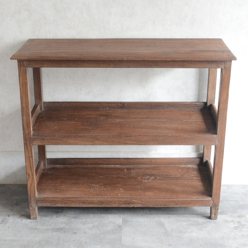 ヴィンテージ 無垢チーク　２段シェルフ　07