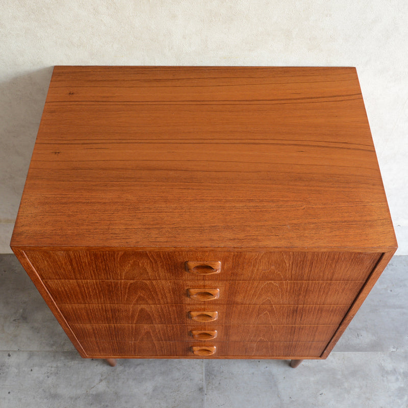 デンマーク ヴィンテージ  チーク 5段チェスト 5-32 (ウッドオイル仕上）