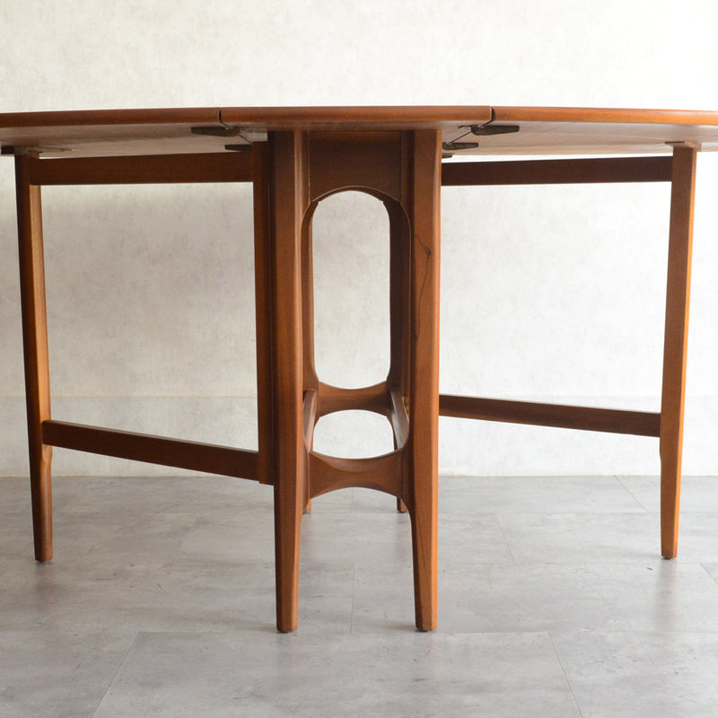 Nathan ネイサン ゲートレッグ ダイニングテーブル 100(オーバル・天板剝離再塗装済）