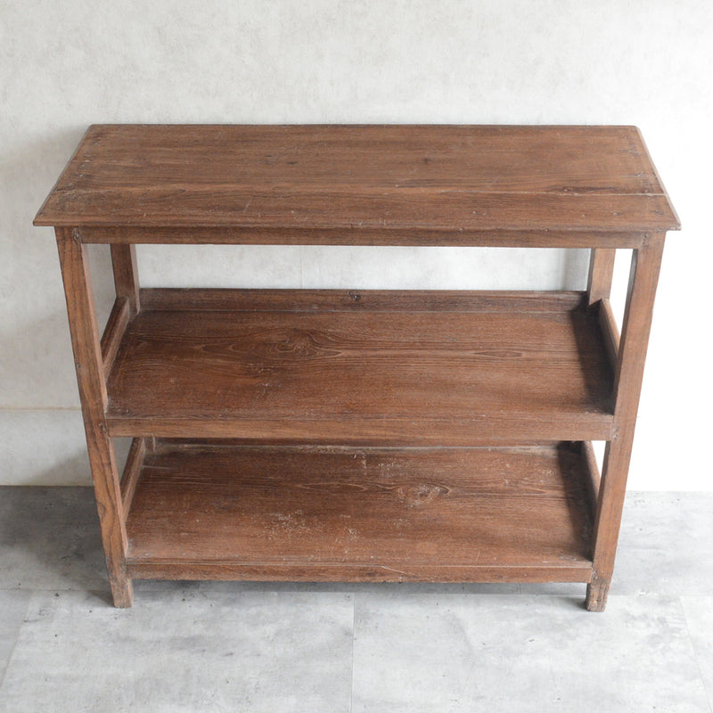 ヴィンテージ 無垢チーク　２段シェルフ　07