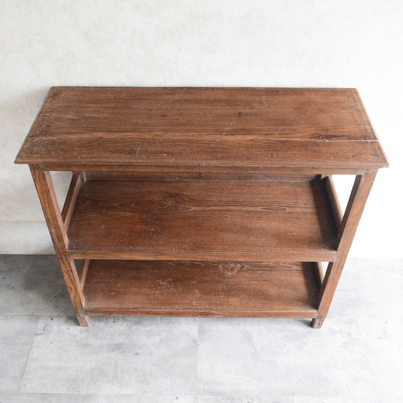 ヴィンテージ 無垢チーク　２段シェルフ　07