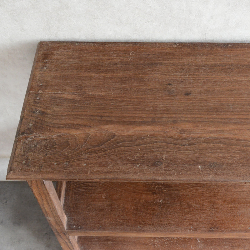 ヴィンテージ 無垢チーク　２段シェルフ　07