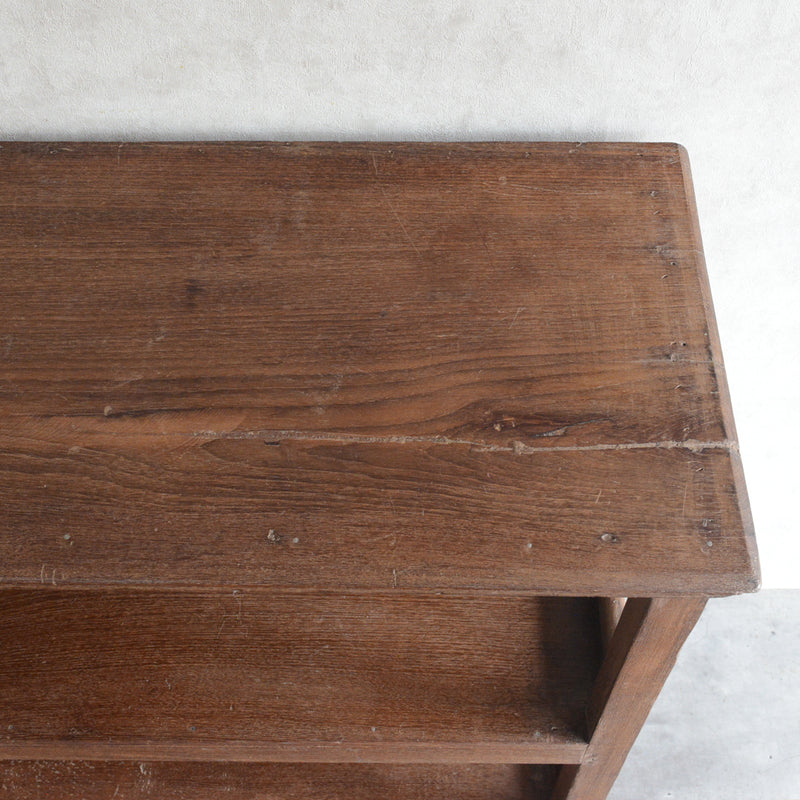 ヴィンテージ 無垢チーク　２段シェルフ　07