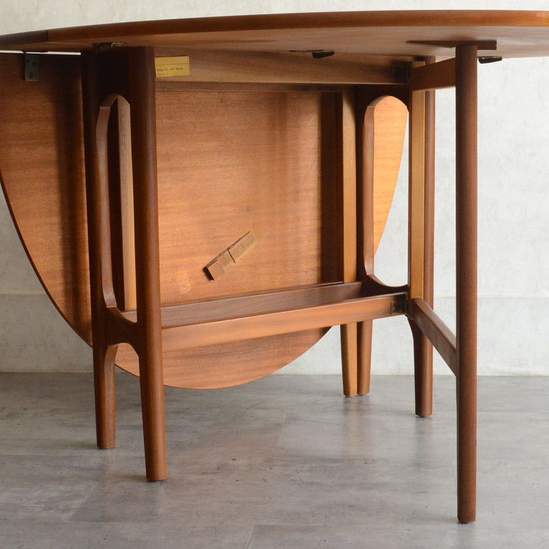 Nathan ネイサン ゲートレッグ ダイニングテーブル 100(オーバル・天板剝離再塗装済）