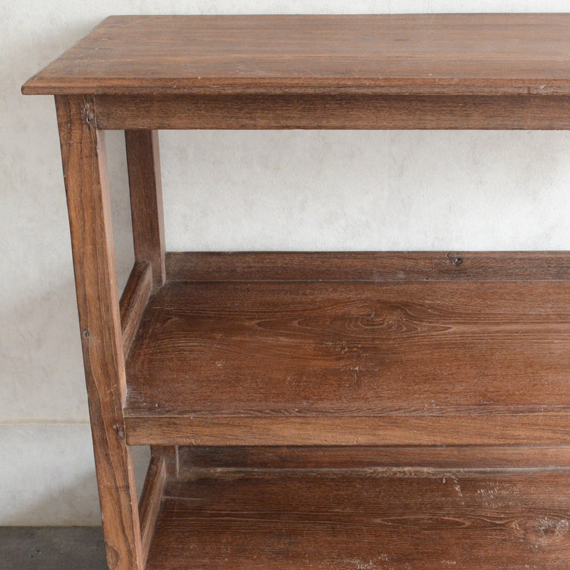 ヴィンテージ 無垢チーク　２段シェルフ　07